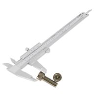 Calibrador vernier analógico 6 acero inox std y mm Truper
