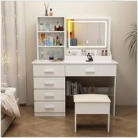 COMODA ASHLEY CON ESPEJO COLOR BLANCO NM