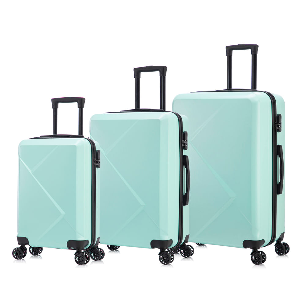 Maletas de viaje Set de 3 Verde Agua