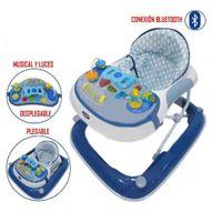 Andador Musical con Bluetooth Timón 3 Niveles Azul