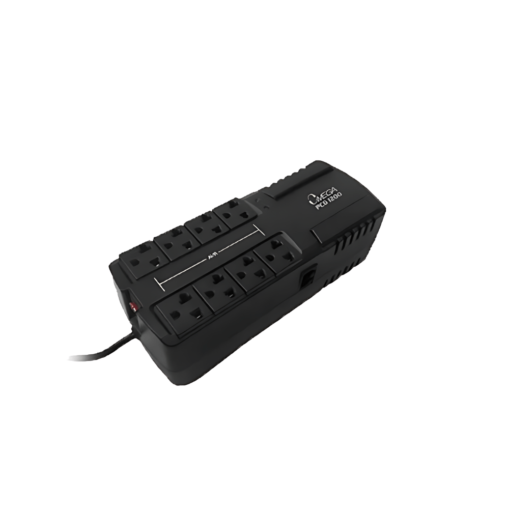 Estabilizador de corriente pcg 1200 de 8 tomas de corriente