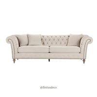 Sofa Capitoneado Harvey 3 Cuerpos