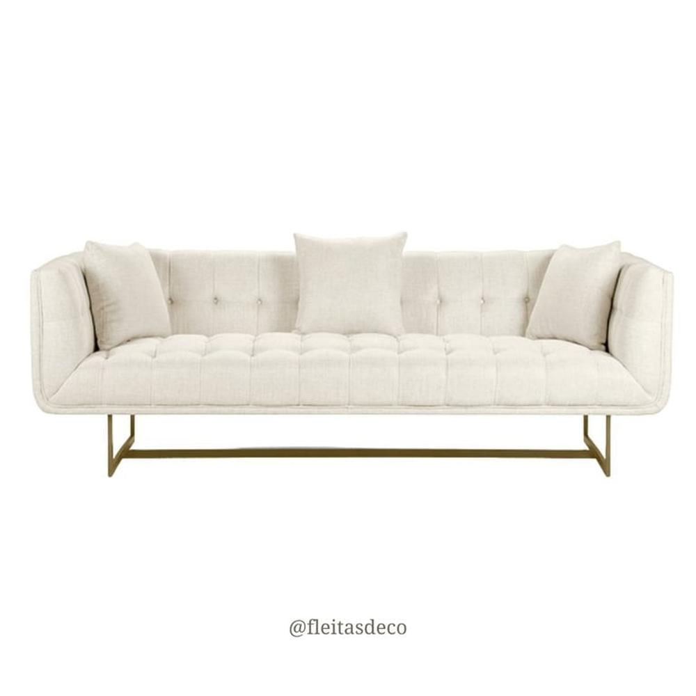 Sofa Capitoneado Donna 3 Cuerpos