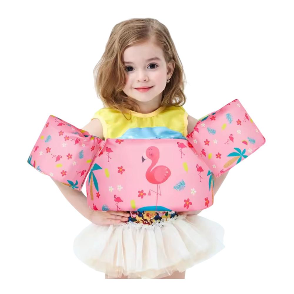 Chaleco Flotador con Brazeros Flamingo Rosadito