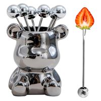 Set de Mini Tenedores Modelo Bear Plateado  15PL11