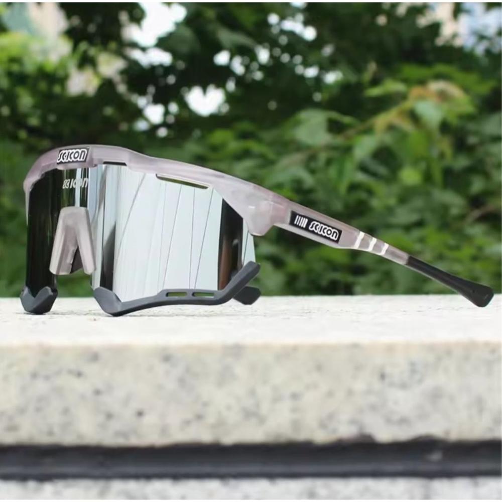 Gafas de Ciclismo y Running, UV400, Deportes al Aire Libre, Unisex - Plateado