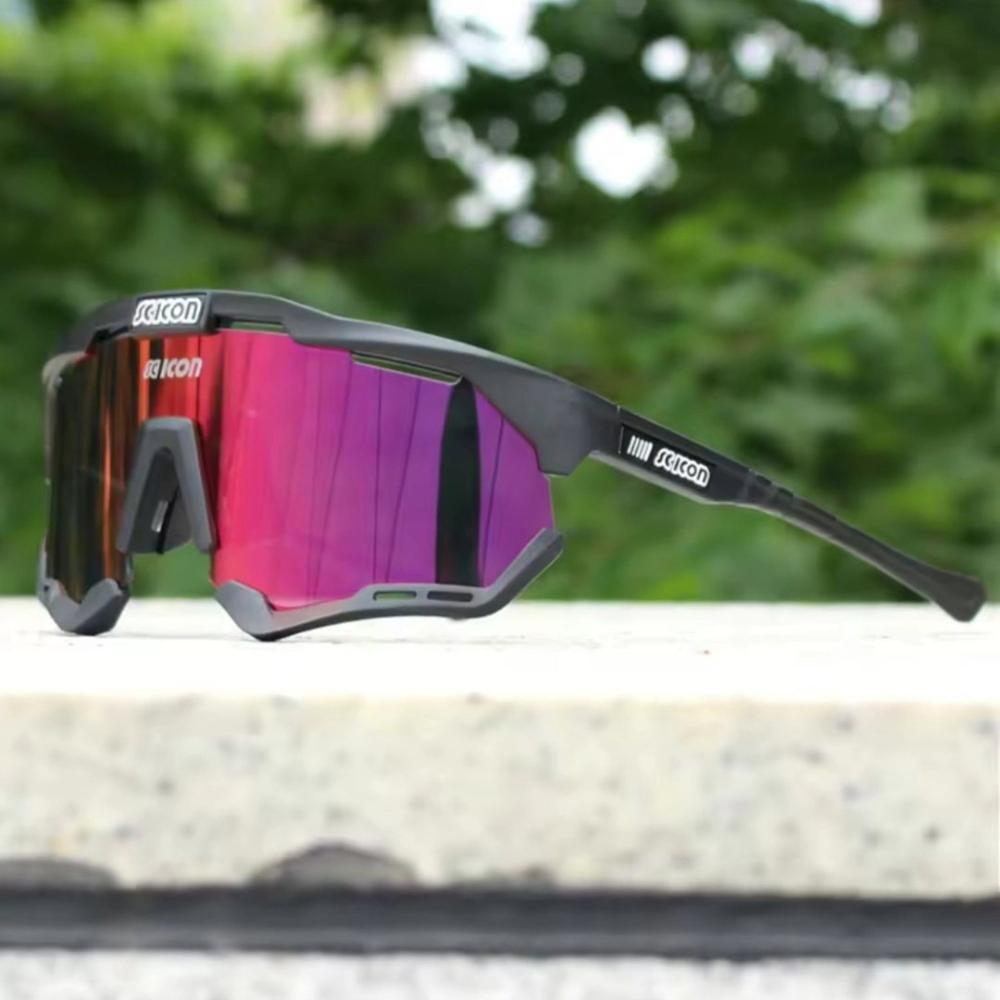 Gafas de Ciclismo y Running, Deportes al Aire Libre, UV400 - Rojo