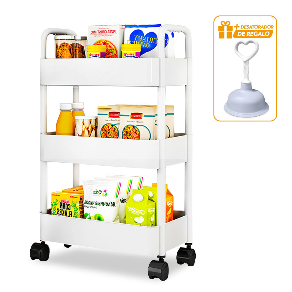 Organizador con Ruedas 3 Niv JK3 Y Desatorador J31 de Regalo