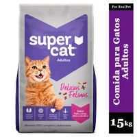 Comida para Gatos Supercat Pollo Carne Atún Sardina 15 kg