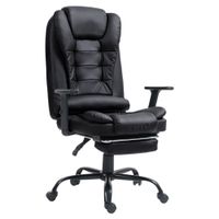 Silla Ergonomica de Oficina Gerencial con Base de Acero Roma Komsum Negro