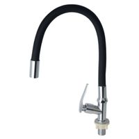 Llave Caño de Lavadero Flexible para Mueble Negro C&A 126226