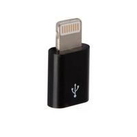 Adaptador de Lightning a Micro Usb Negro X 2 UND
