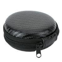 Estuche De Almacenamiento Circular Para Auriculares Negro
