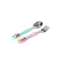 Cubiertos Metalicos Princesas Disney Cucharita y Tenedor Ariel y Bella
