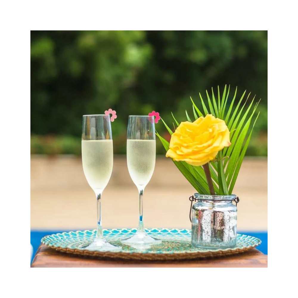 Accesorios de Copas y Vasos - Flores Variante 3 Pack x 6