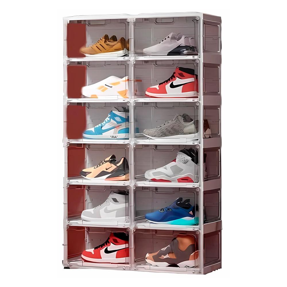 Zapatero plegable de 6 pisos de 129.5 cm Blanco