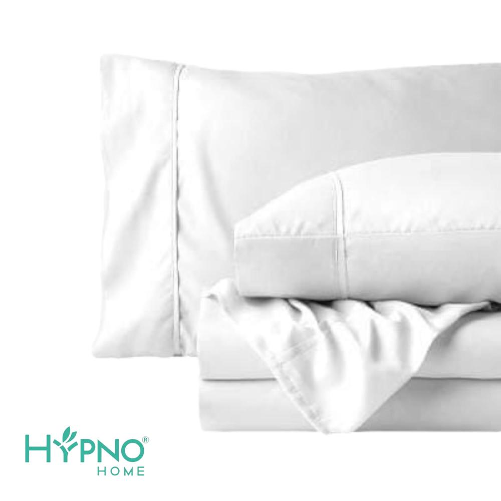 Juego De Sábanas 100% de Bambú 1.5 Plazas Blanco