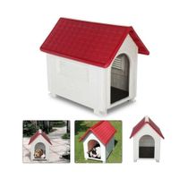 Casa de Plastico para Perro - Techo Rojo