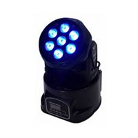 Mini Cabeza Móvil Robótica Luz Led 7x10W Rgb Ritmico Discoteca