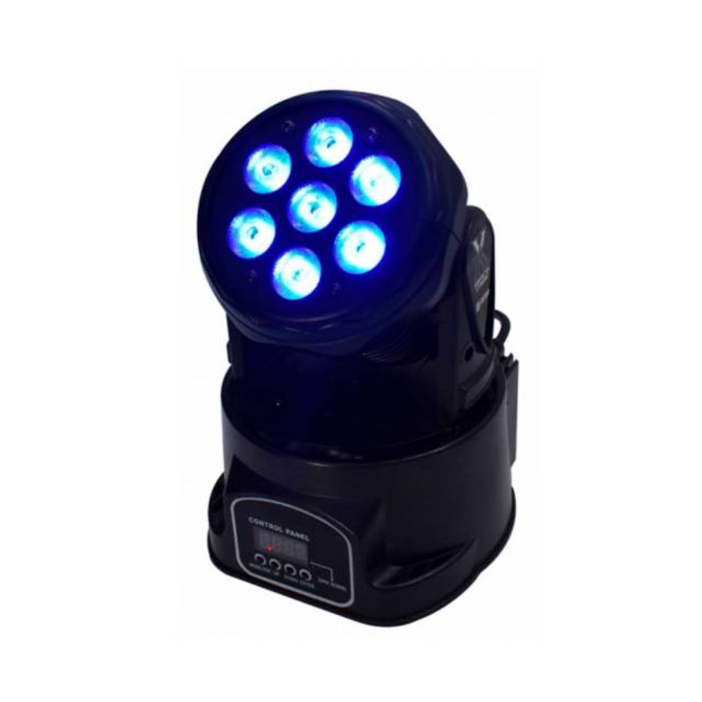 Mini Cabeza Móvil Robótica Luz Led 7x10W Rgb Ritmico Discoteca