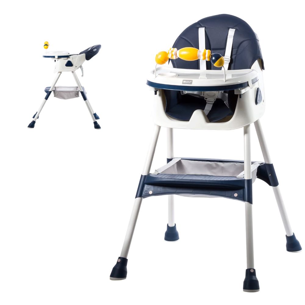 Silla de Comer Ebaby Asiento Reclinable DALI Azul