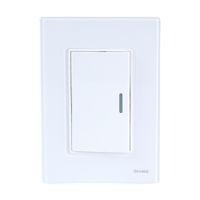 Placa Armada Orange: Interruptor Simple Vitro Blanco