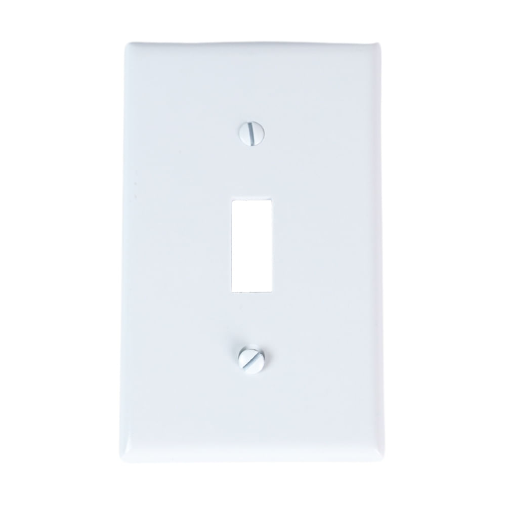 Placa simple p/interruptor de baquelita BL Leviton Placa simple p/interruptor de baquelita BL Leviton
