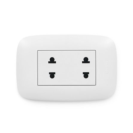 Tomacorriente Universal Doble Sencia Bticino Blanco 16A/250V Tomacorriente Universal Doble Sencia Bticino Blanco 16A/250V