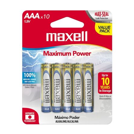 Pilas Maxell AAA Pack x 10 Pilas Maxell AAA Pack x 10