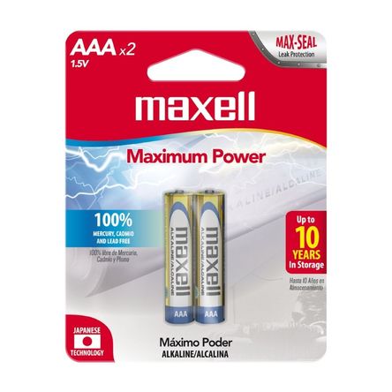 Pilas Pack x 2 AAA Maxell Pilas Pack x 2 AAA Maxell