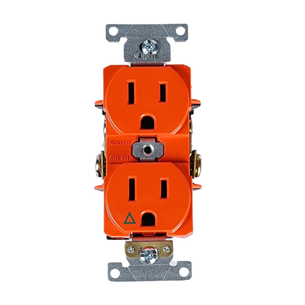 Toma doble empotrable T/Aislada 15A Leviton Toma doble empotrable T/Aislada 15A Leviton