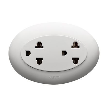 Tomacorriente Doble Universal Blanco Cli20082 Veto SM Tomacorriente Doble Universal Blanco Cli20082 Veto SM