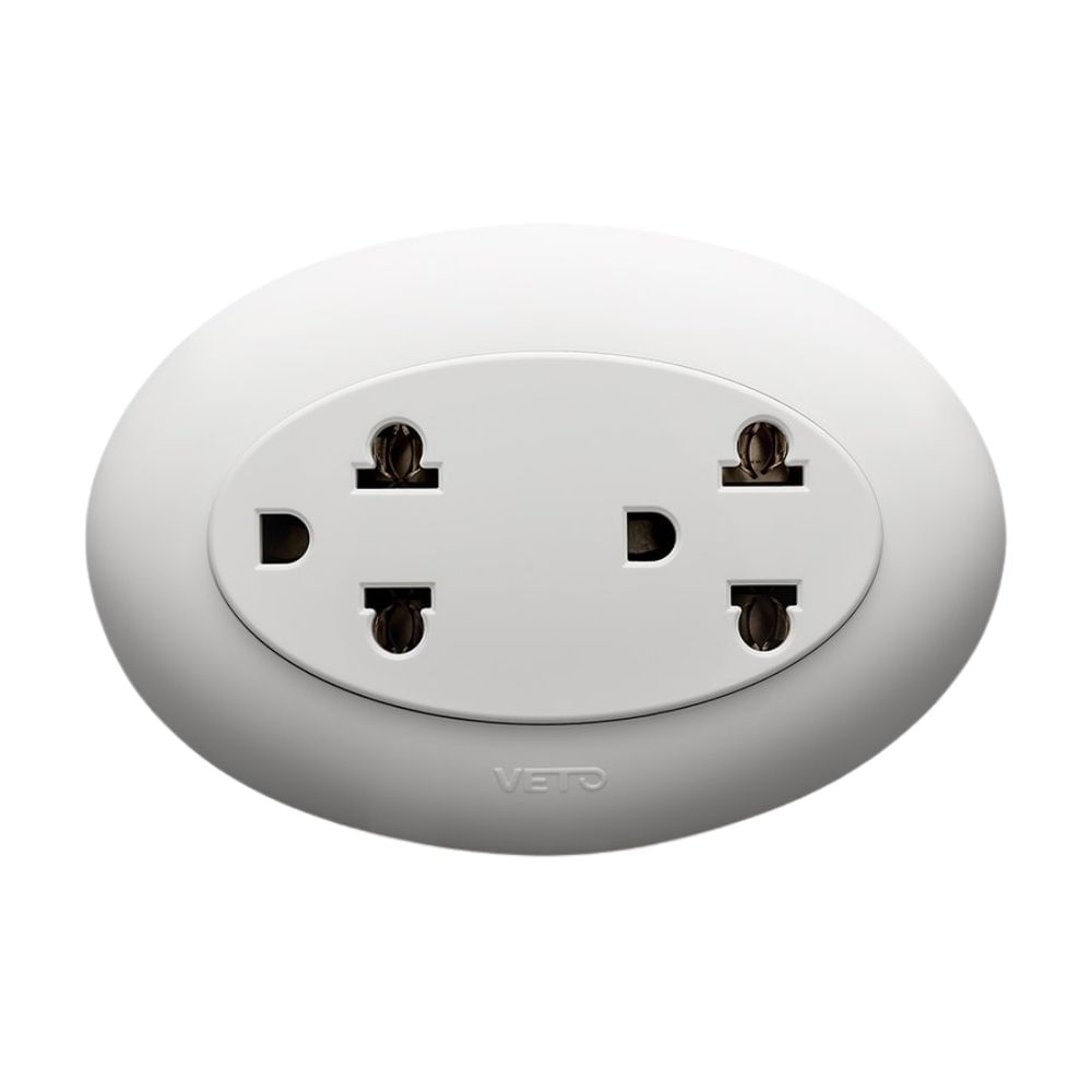 Tomacorriente Doble Universal Blanco Cli20082 Veto SM