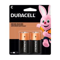 Pilas Alcalinas Duracell C (2 Unidades) 1.5V Zinc/Carbón