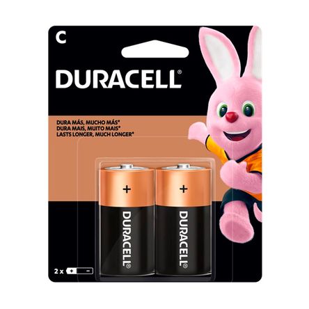 Pilas Alcalinas Duracell C (2 Unidades) 1.5V Zinc/Carbón Pilas Alcalinas Duracell C (2 Unidades) 1.5V Zinc/Carbón