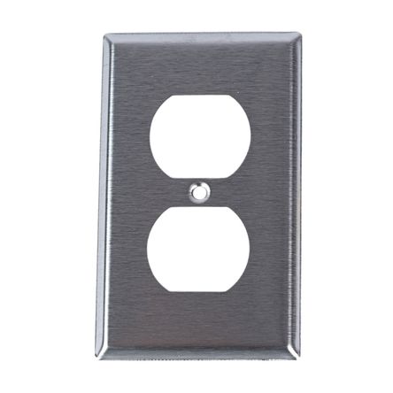 Placa Doble Acero Leviton