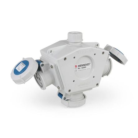 Toma triple aérea IP67 16A 2P + T 250V 6H Mennekes Toma triple aérea IP67 16A 2P + T 250V 6H Mennekes