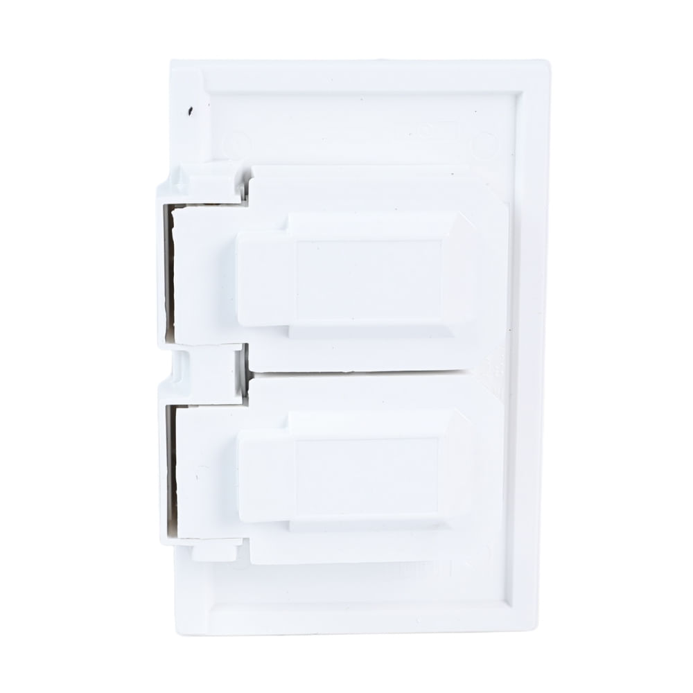 Placa doble hermética baquelita BL Leviton Placa doble hermética baquelita BL Leviton