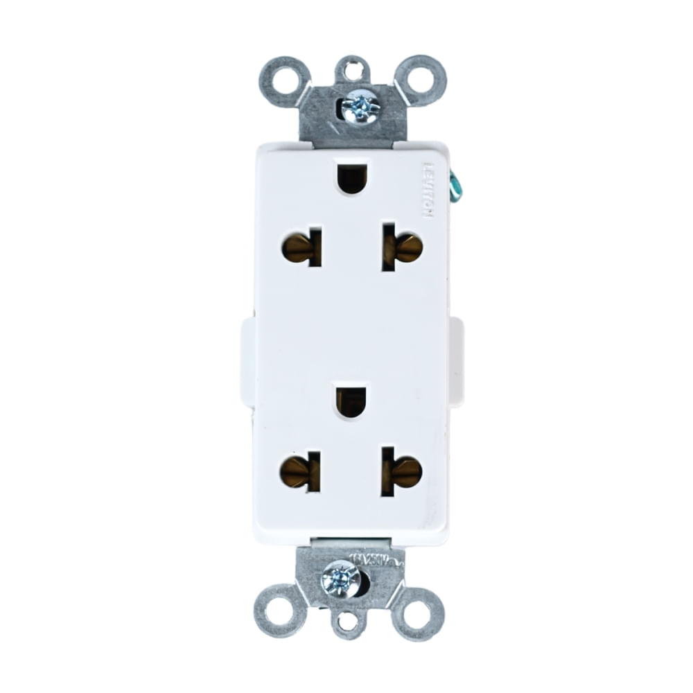 Toma doble universal para empotrar 15A 250V L/T Leviton Toma doble universal para empotrar 15A 250V L/T Leviton