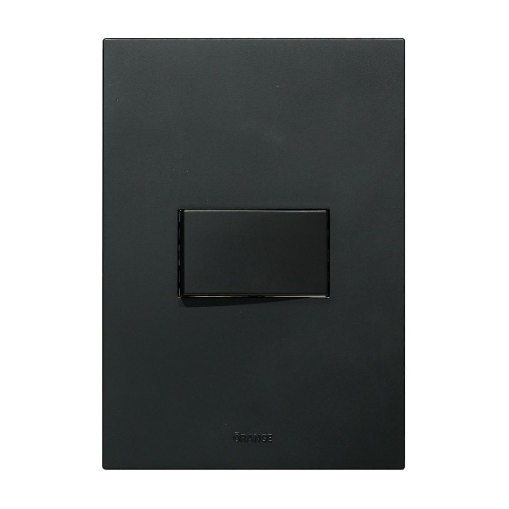 Placa Armada Orange: Interruptor Simple Matte Negro