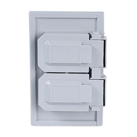 Placa Doble Hermética Baquelita Gris Leviton Placa Doble Hermética Baquelita Gris Leviton