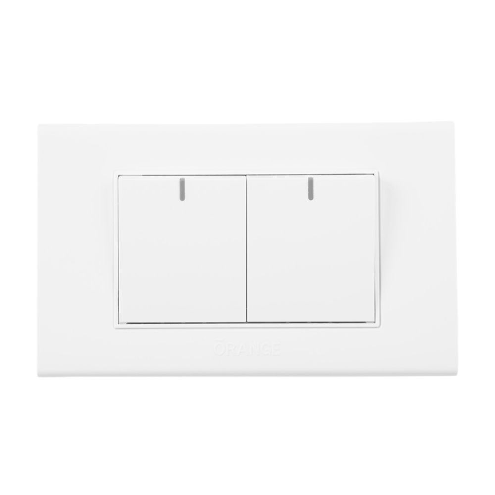 Interruptor Doble Poliuretano Orange Classic Blanco Interruptor Doble Poliuretano Orange Classic Blanco