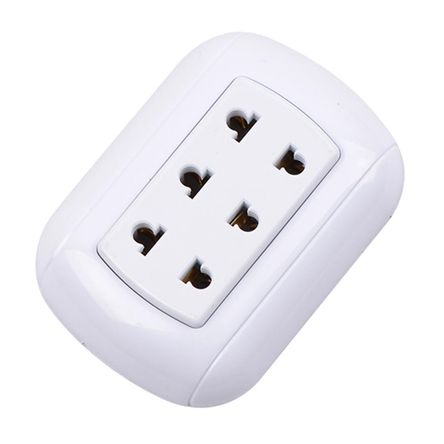 Tomacorriente Triple Werken Blanco de ABS Tomacorriente Triple Werken Blanco de ABS