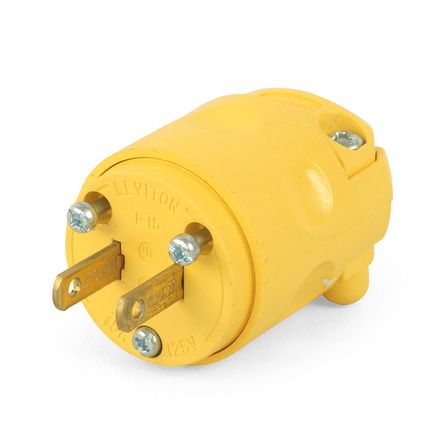 Enchufe 2 patas 15A 125V PVC Leviton