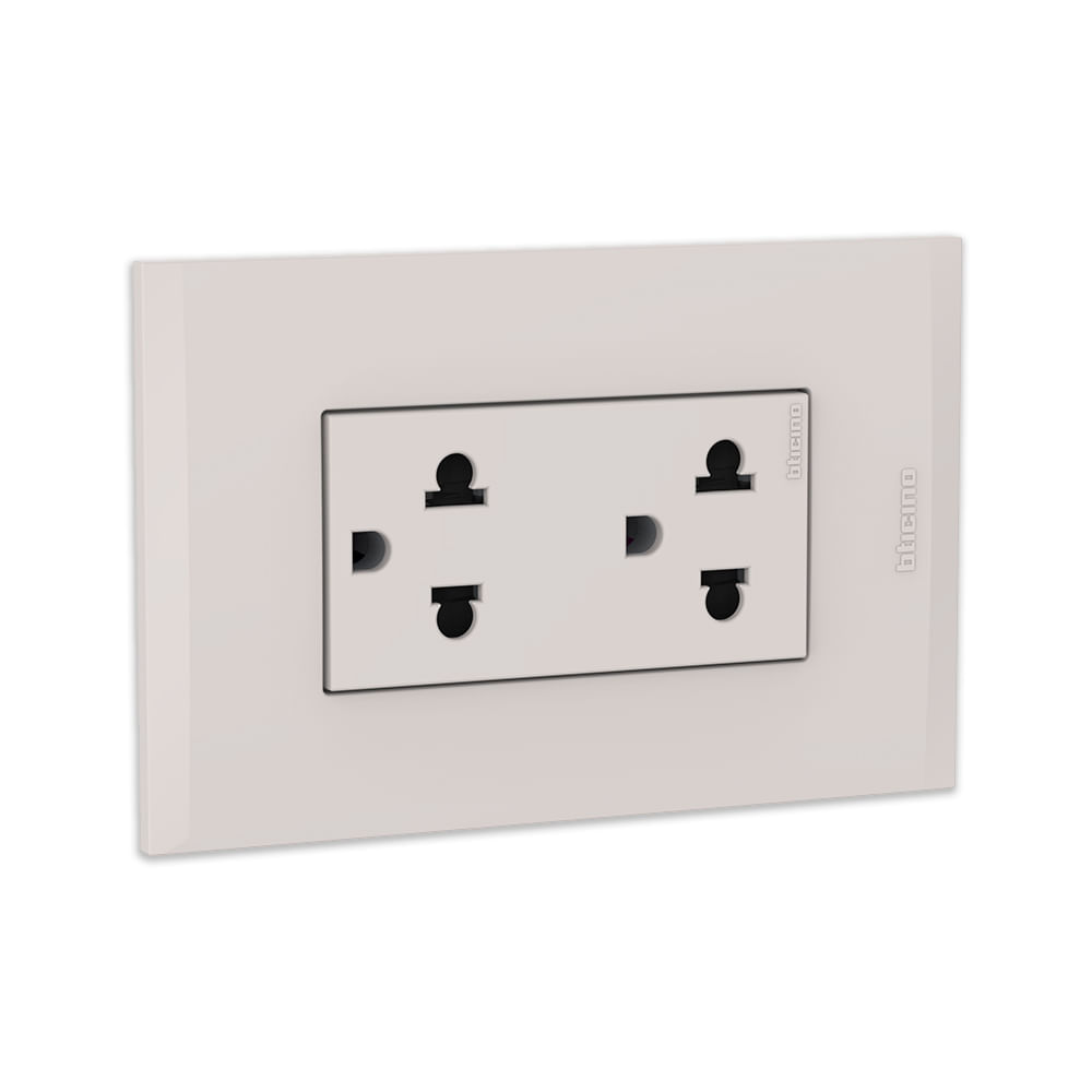 Tomacorriente Duplex Universal LT Arena Bticino MODUS4 Beige