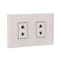 Tomacorriente Universal Doble MODUS4 Policarbonato Beige Bticino