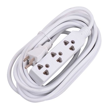 Extensión 3 tomas tierra 3x18awg 5m Werken Extensión 3 tomas tierra 3x18awg 5m Werken