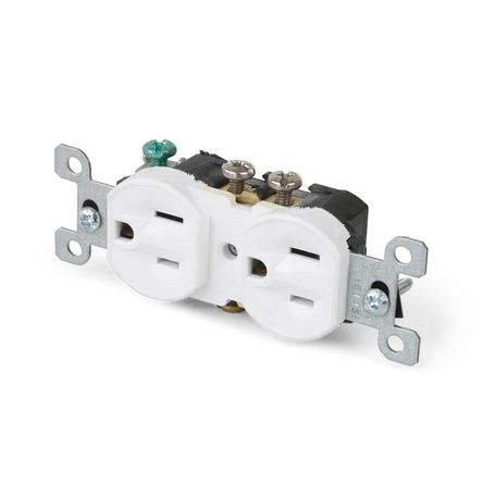 Toma doble empotrable 15A L/T Leviton Toma doble empotrable 15A L/T Leviton