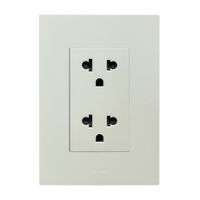 Placa Armada Orange: Tomacorriente Doble Universal Matte LT Blanco