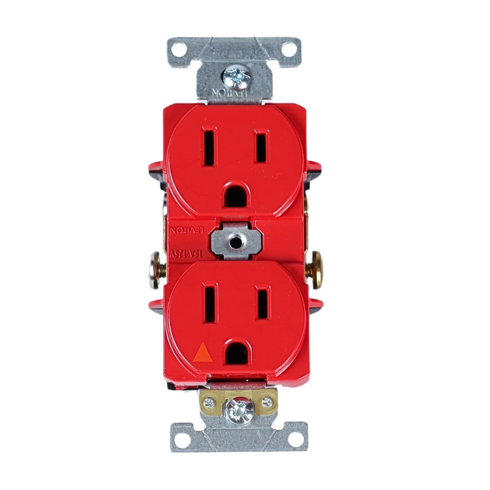 Toma doble para empotrar Tierra aislada 15A 125V Leviton Toma doble para empotrar Tierra aislada 15A 125V Leviton